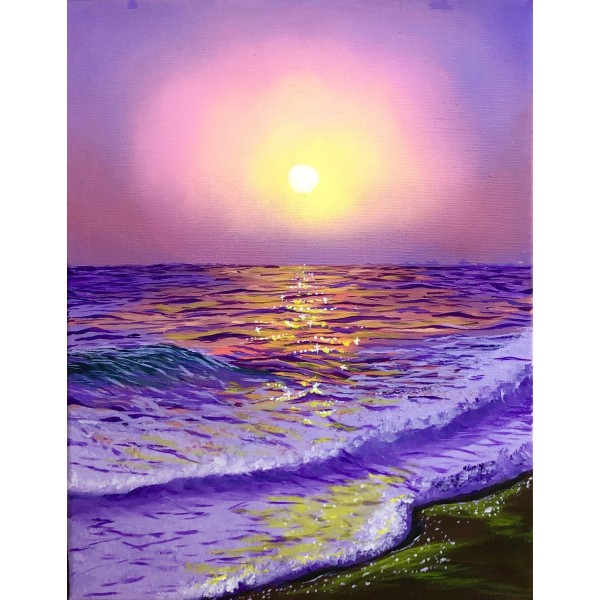 Purple Sunset at Ocean