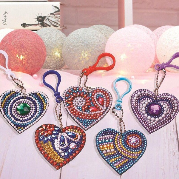 Keychains Hearts 5 pieces