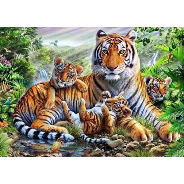 Tiger with Little Ones