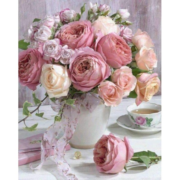Pink Peonies on the Table