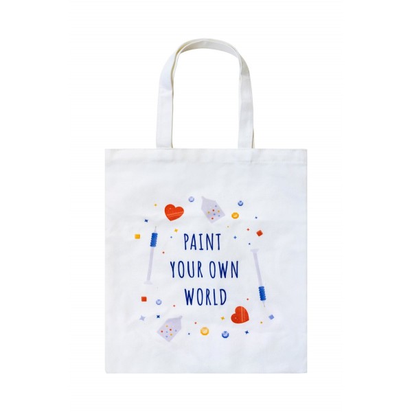 'Paint Your Own World' Linen bag