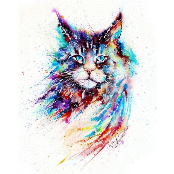 Watercolour Art Cat
